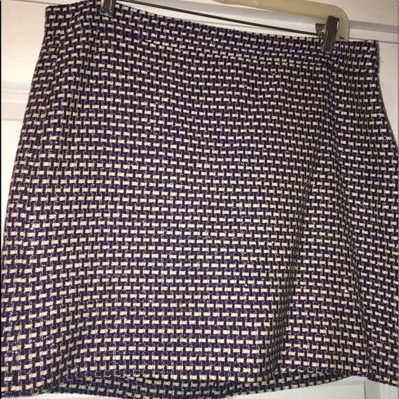 J.crew textured purple/silver/white skirt - Picture 4 of 4